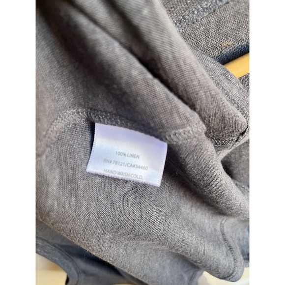 Eileen Fisher Asymmetrical Grey Linen Tunic Tank size XS NEW - Picture 5 of 7